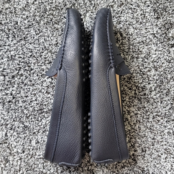 Tod's navy blue leather slip on driving loafers - Picture 2 of 7